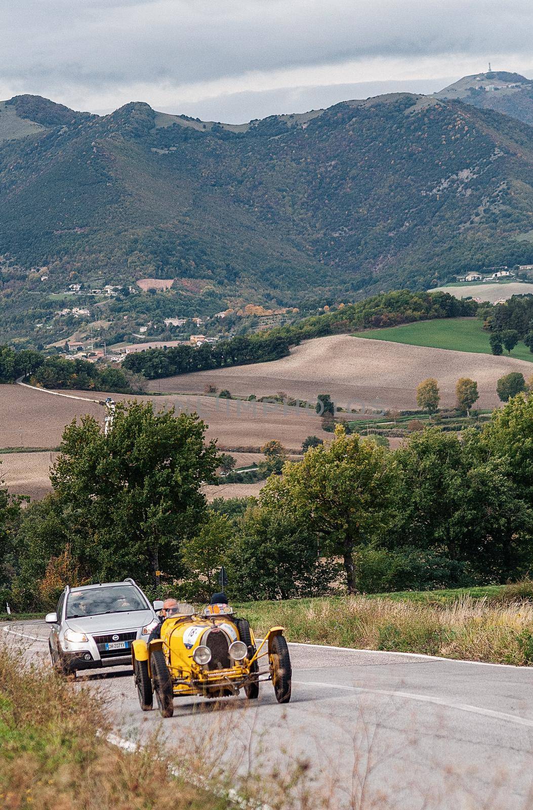 BUGATTI T 35 A 1925 on an old racing car in rally Mille Miglia 2020 the famous italian historical race (1927-1957) by massimocampanari