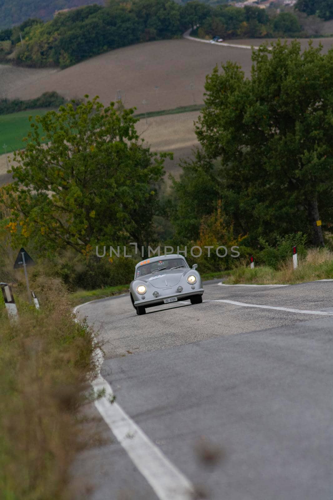PORSCHE 356 1500 SUPER COUPÉ 1953 on an old racing car in rally Mille Miglia 2020 the famous italian historical race (1927-1957) by massimocampanari