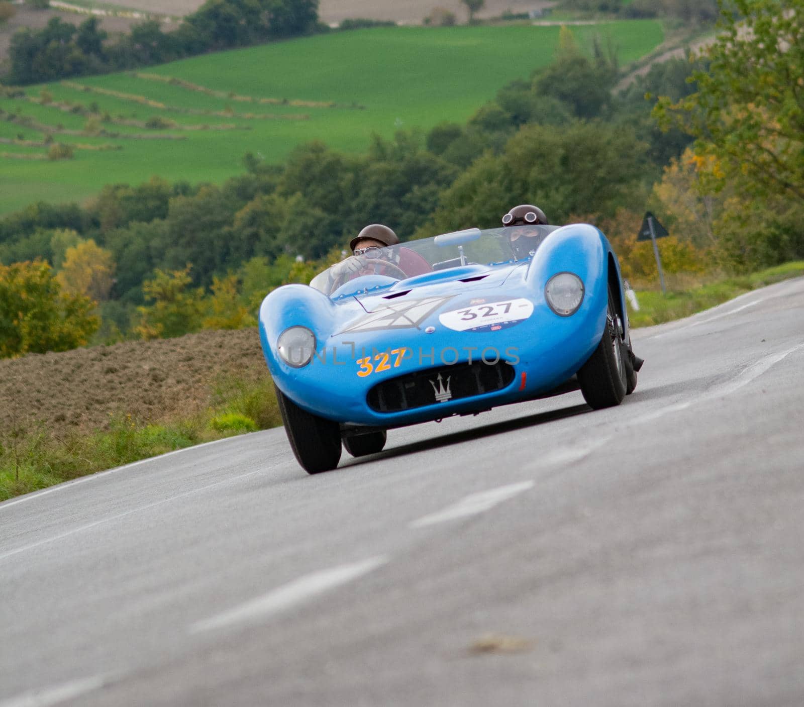 MASERATI 200 S1955 on an old racing car in rally Mille Miglia 2020 the famous italian historical race (1927-1957) by massimocampanari