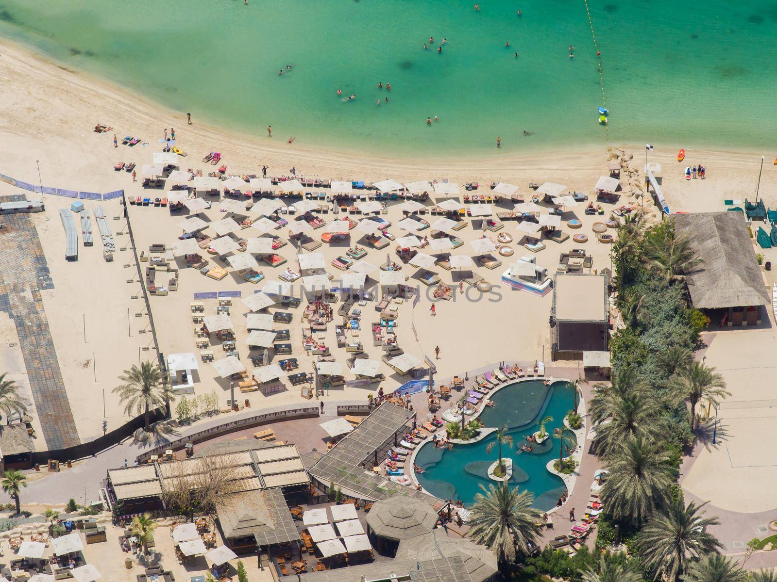 Dubai Marina Beach. View from the height. by DovidPro