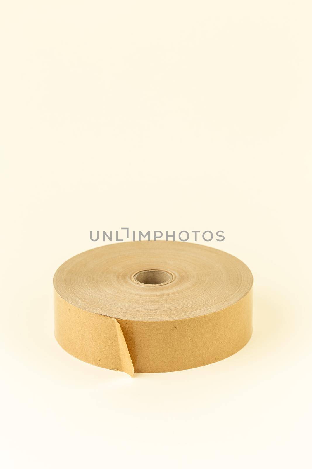 Roll of biodegradable paper sticky tape for delivery service packaging