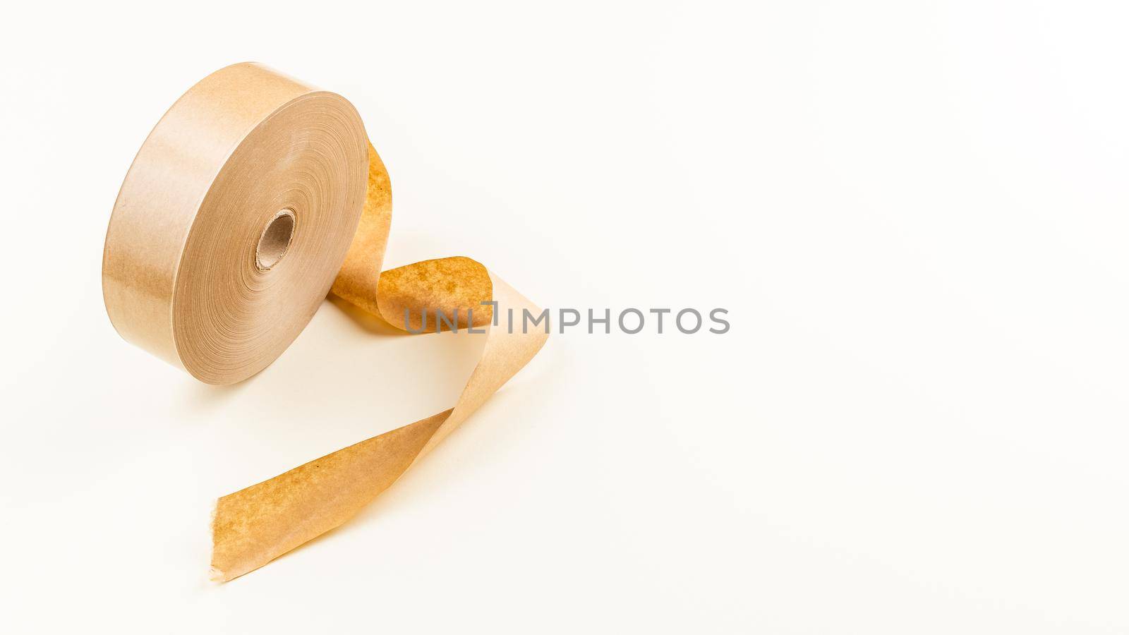 Roll of biodegradable paper sticky tape for delivery service packaging