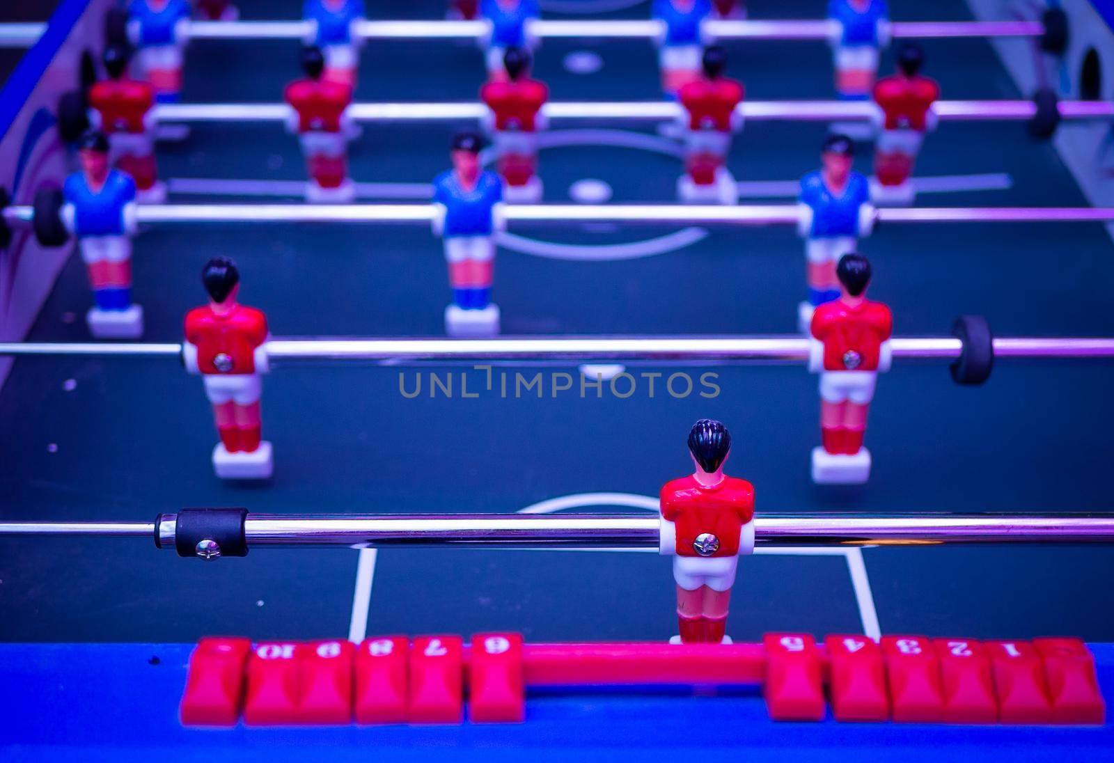 Vintage Foosball, Table Soccer or Football Kicker Game.