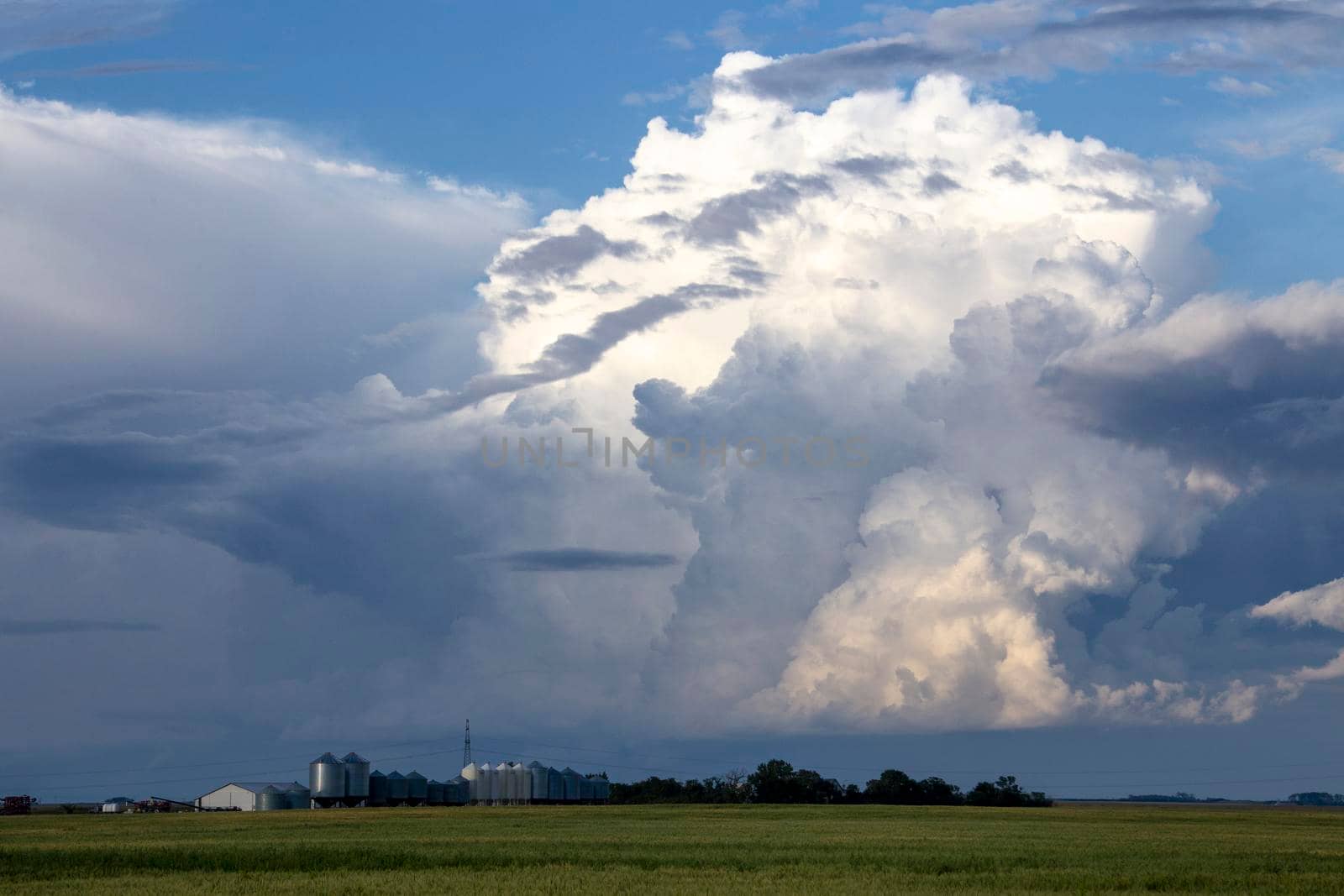 Ominous Storm Clouds Prairie Summer Rural Scene