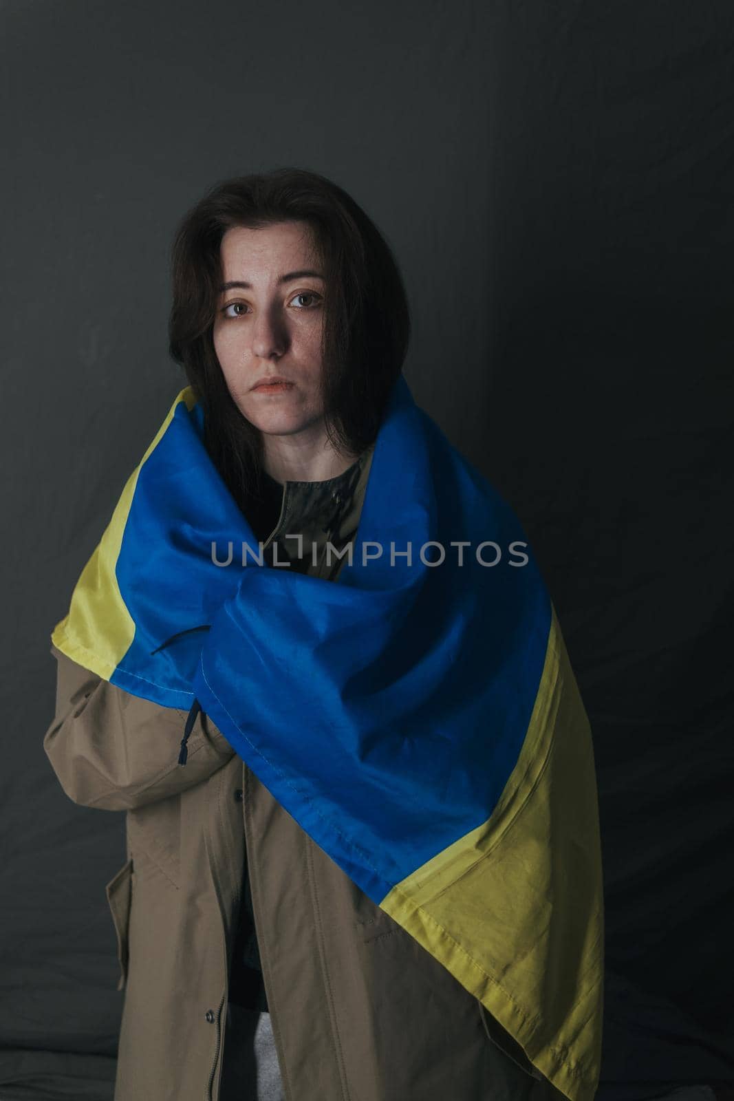 Ukrainian woman with molotov standing for her country