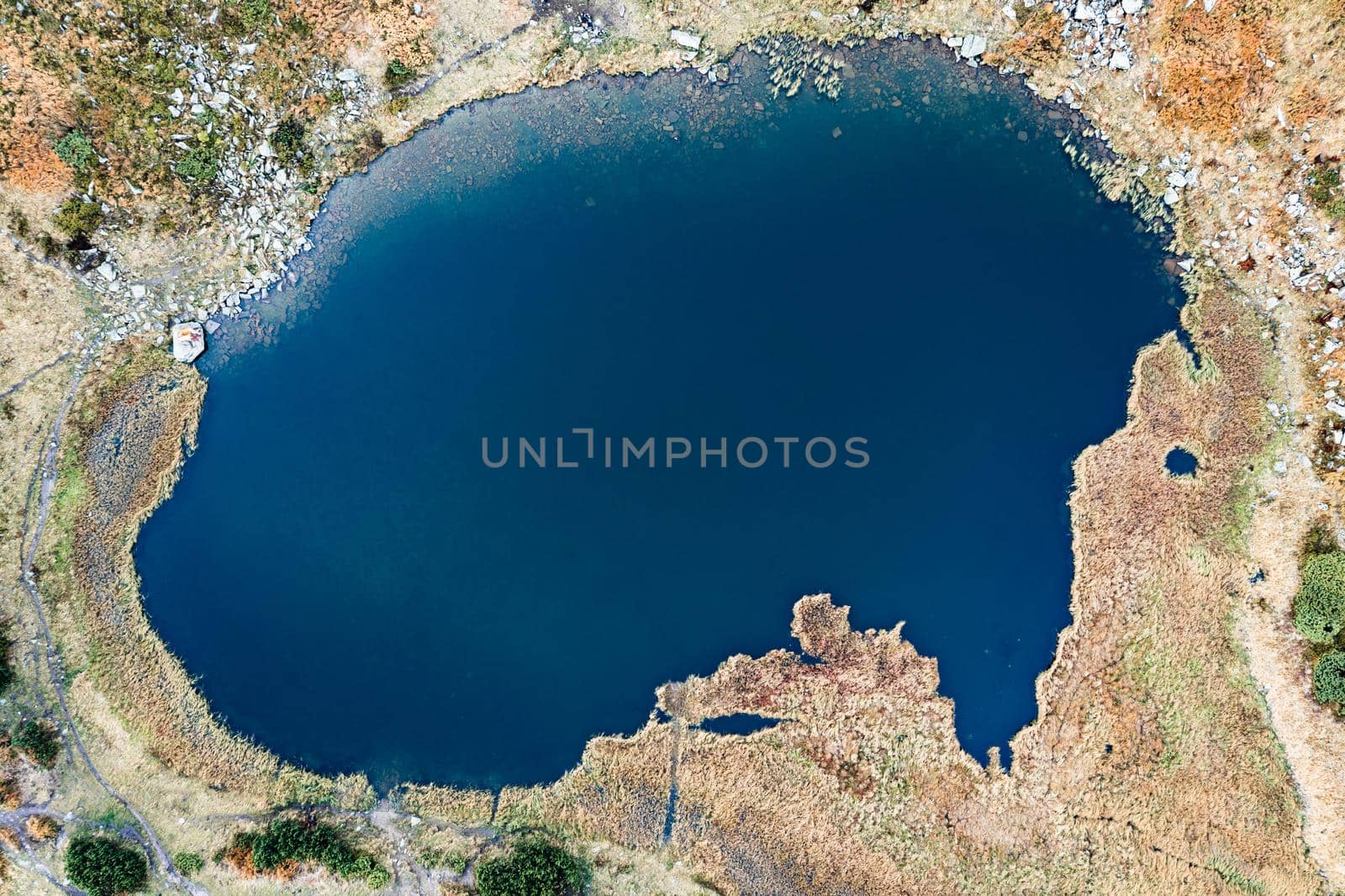 Lake Nesamovite mountain lake of the Ukrainian Carpathians, a lake in autumn, the pearl of the Ukrainian mountains.