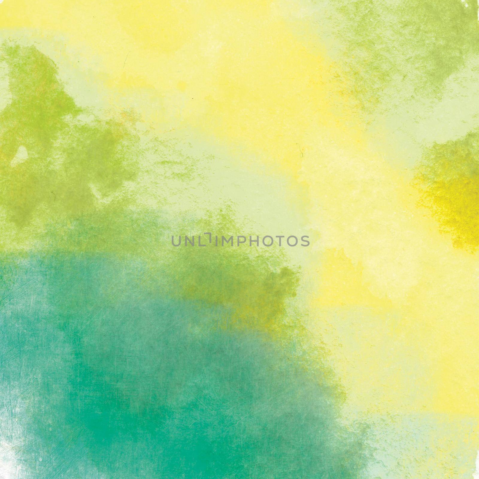 Yellow Green Watercolor Background by kisika