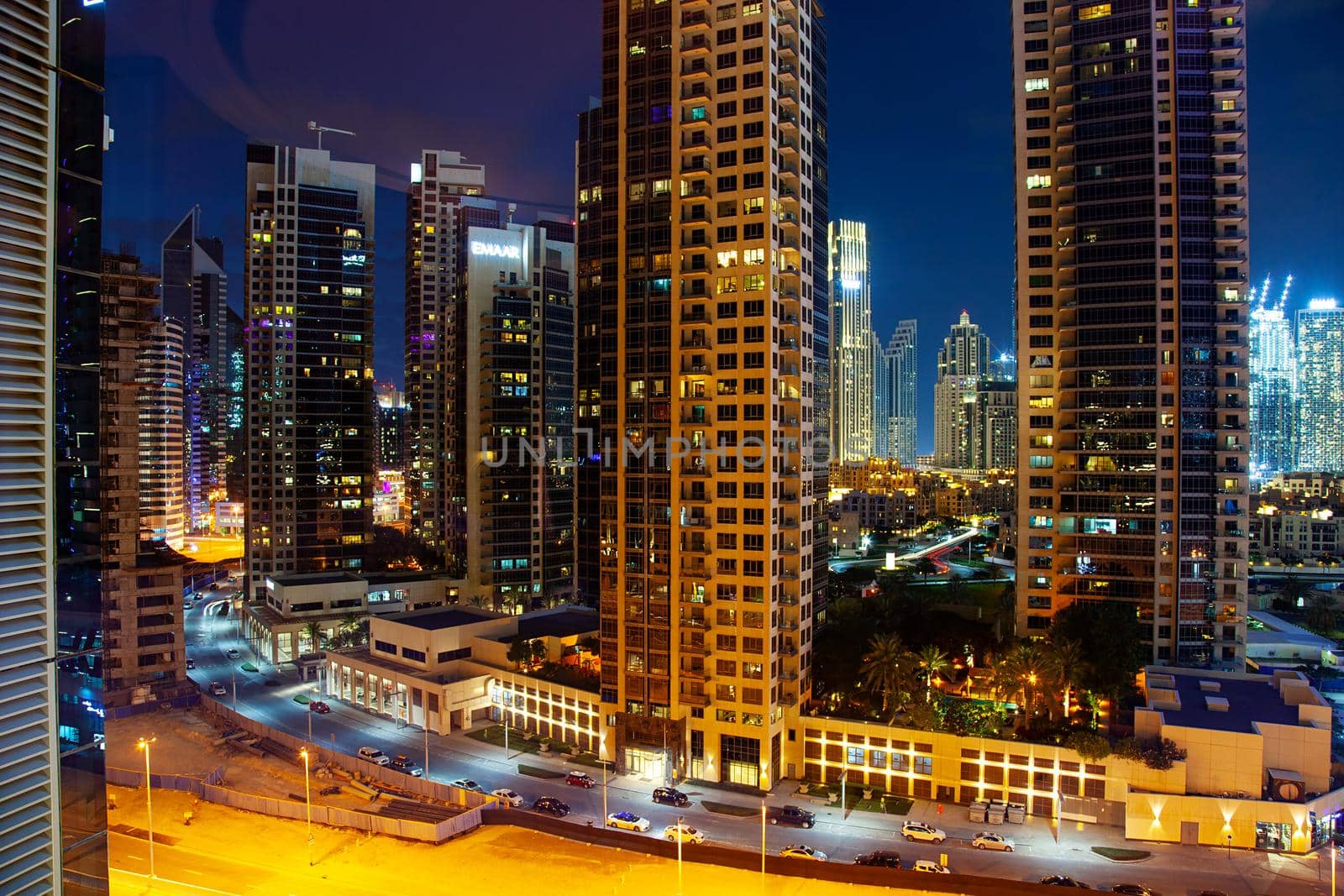 Dubai/OAE - 01 05 2020: Night Downtown View