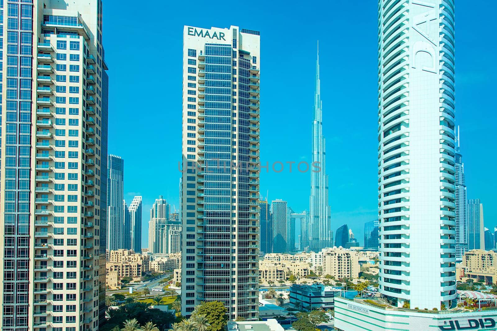 Dubai/OAE - 01 05 2020: Day Downtown View