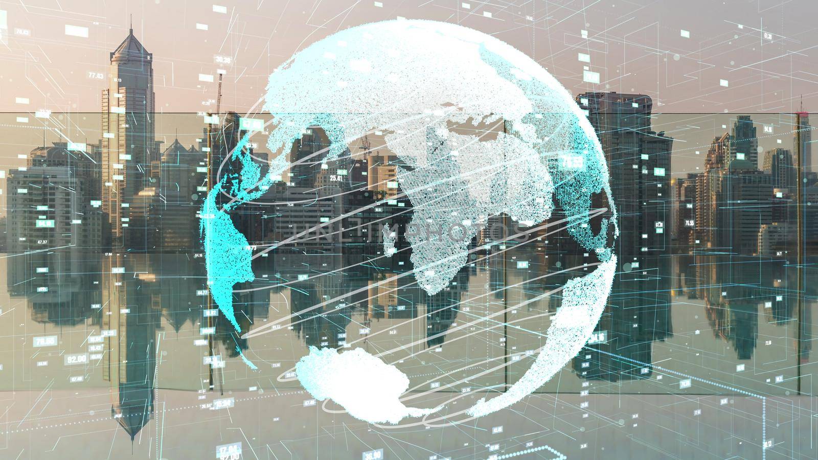 Global connection and the internet network alteration in smart city by biancoblue