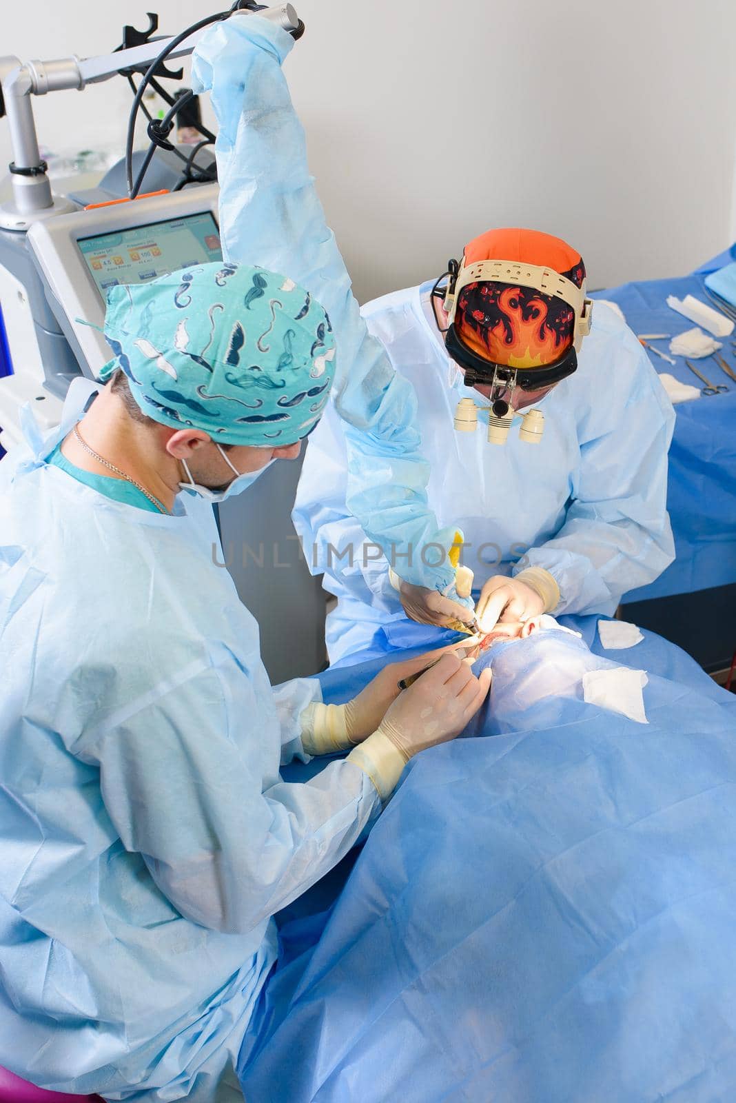 Laser Blepharoplasty, plastic surgery operation for correcting defects, deformities, and disfigurations of the eyelids.