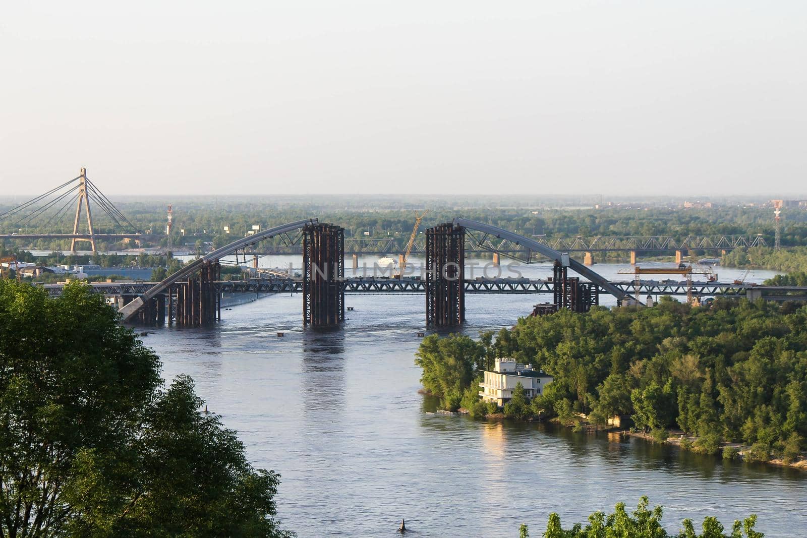 View of the Dnieper from the hills of the Kiev-Pechersk Lavra by grekoni