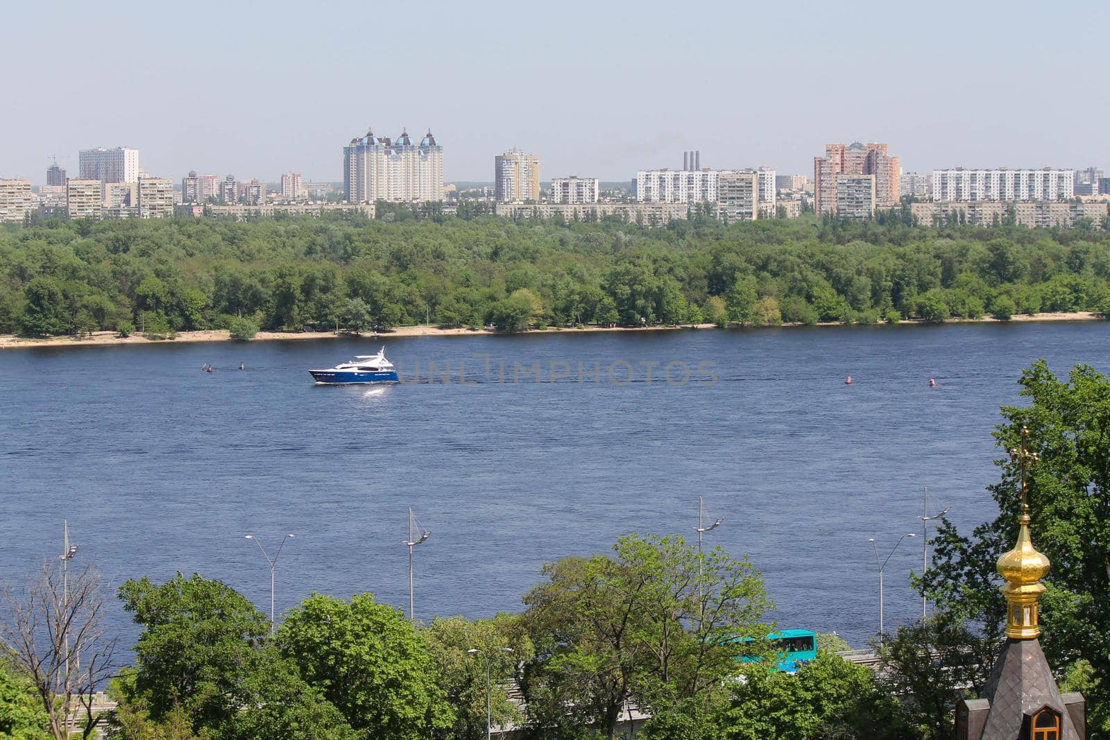 View of the Dnieper from the hills of the Kiev-Pechersk Lavra by grekoni