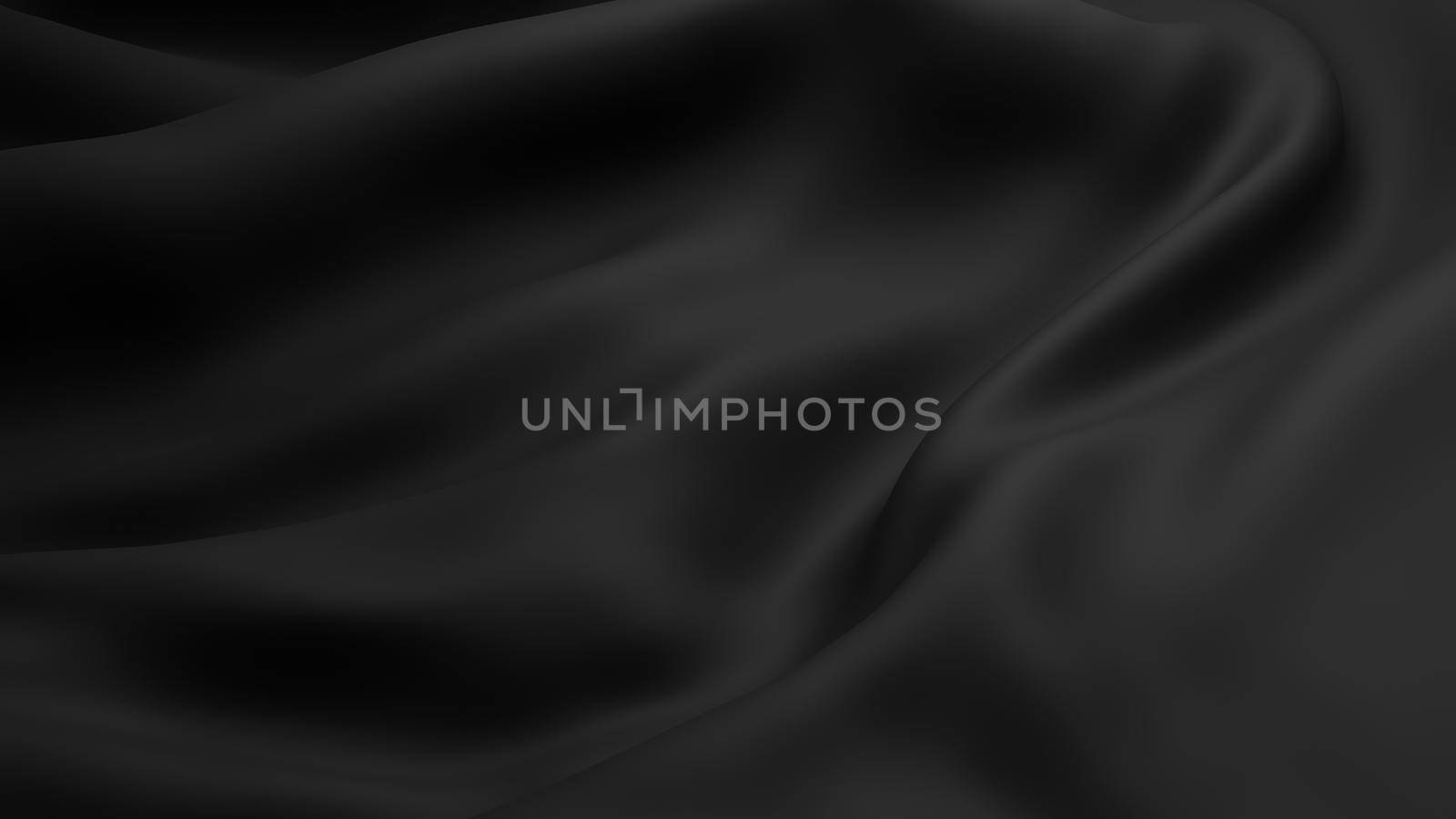 Black fabric background with copy space 3d render by Myimagine