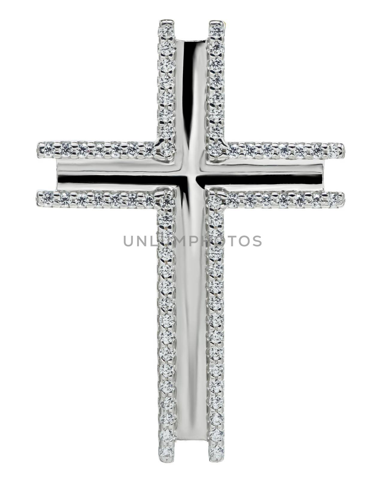 Grunge Religion Cross. Black Paint. High quality photo