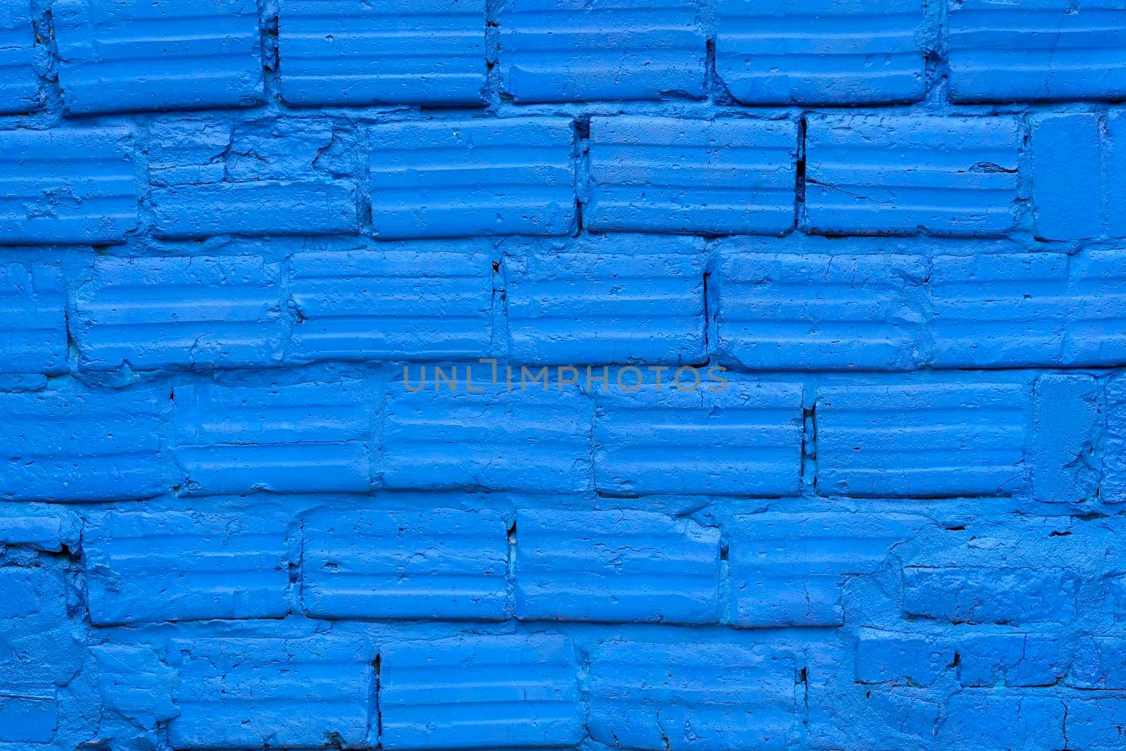 Modern blue brick wall texture for background