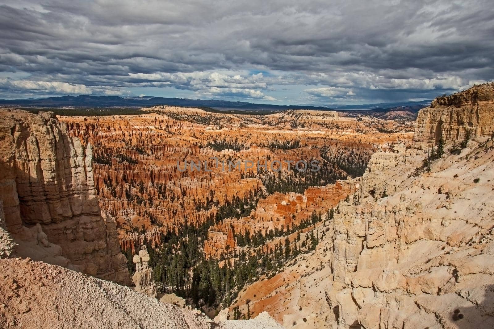 View over Bryce Canyon National Park Utah from the Rim Trail,