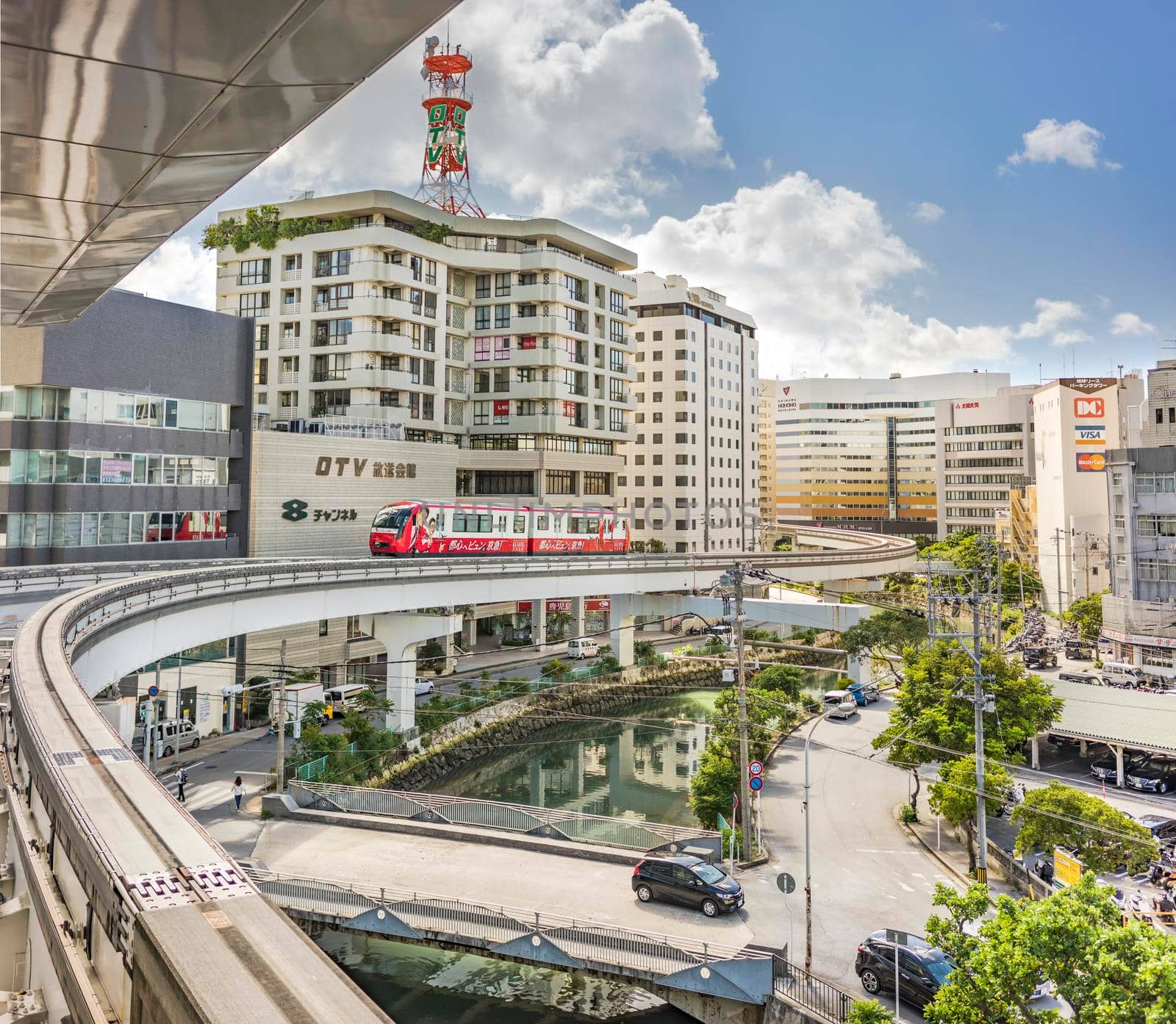 Naha city monorail in Okinawa island