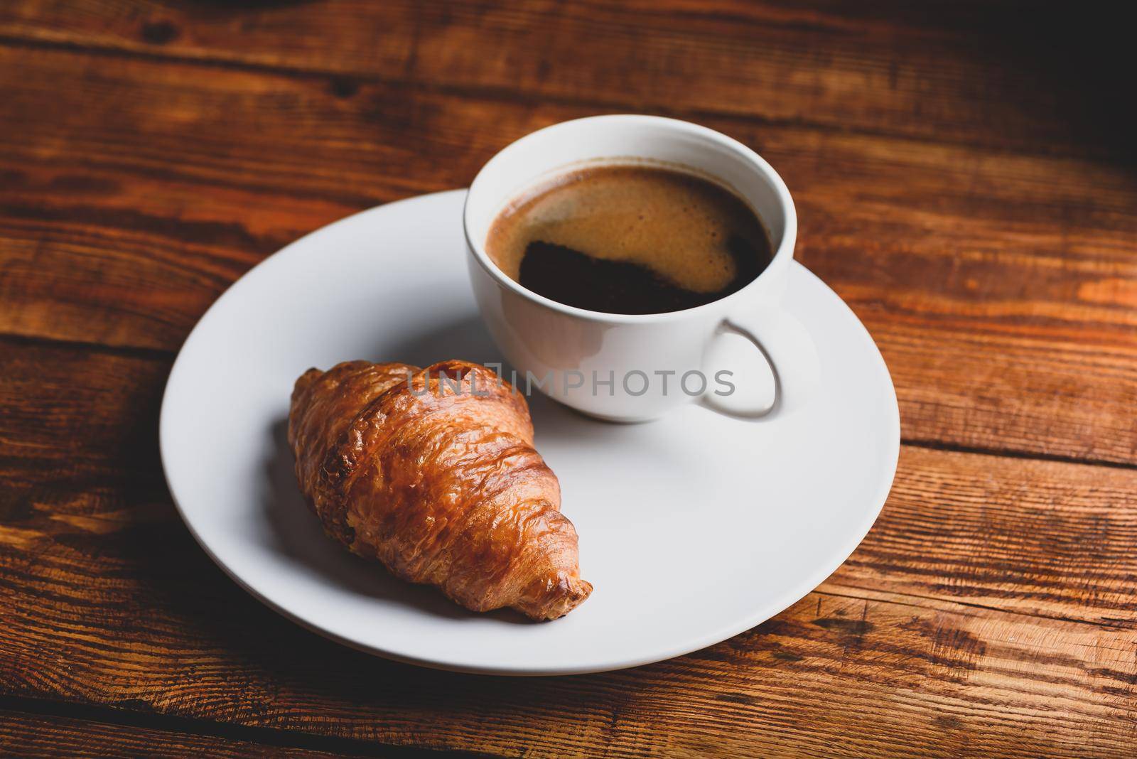 Cup of Coffee and Fresh Croissant by Seva_blsv