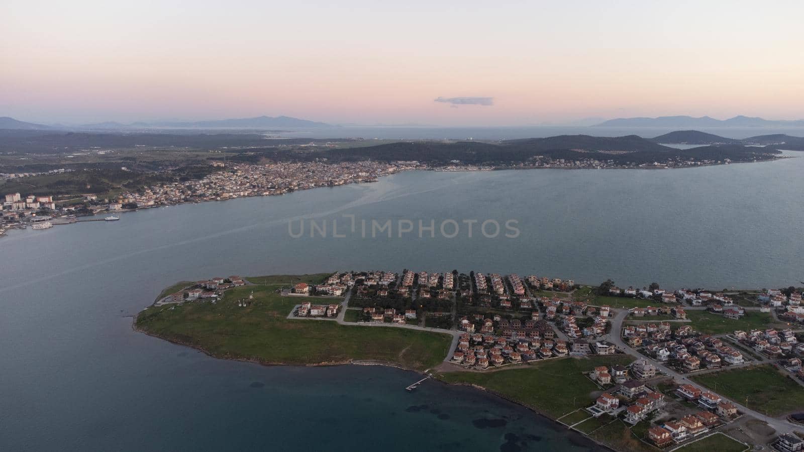 Balikesir Ayvalik and Cunda island aerial view. by senkaya
