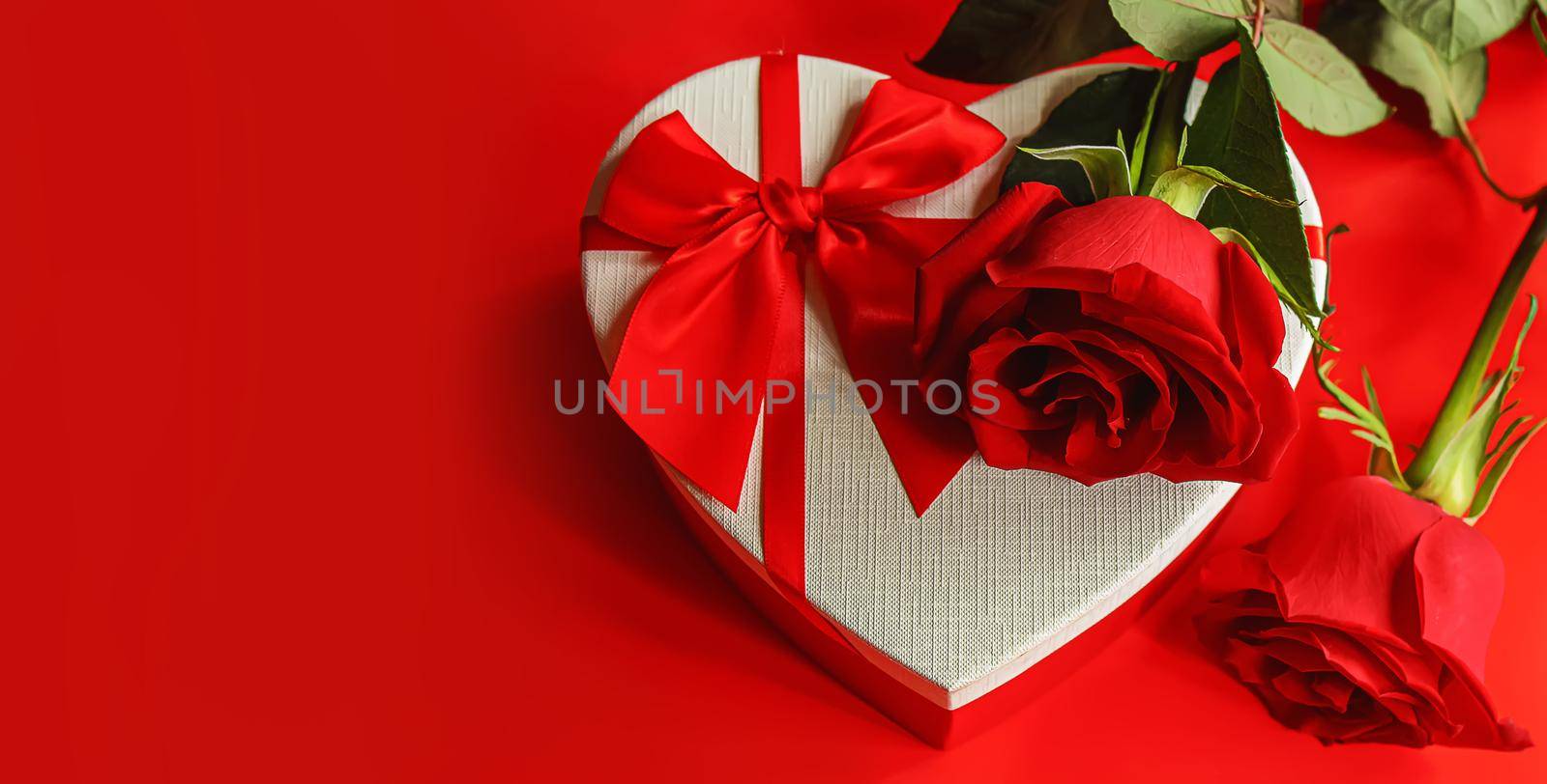 Gift box on a wooden background. Valentine's Day gift.selectiv focus.holiday