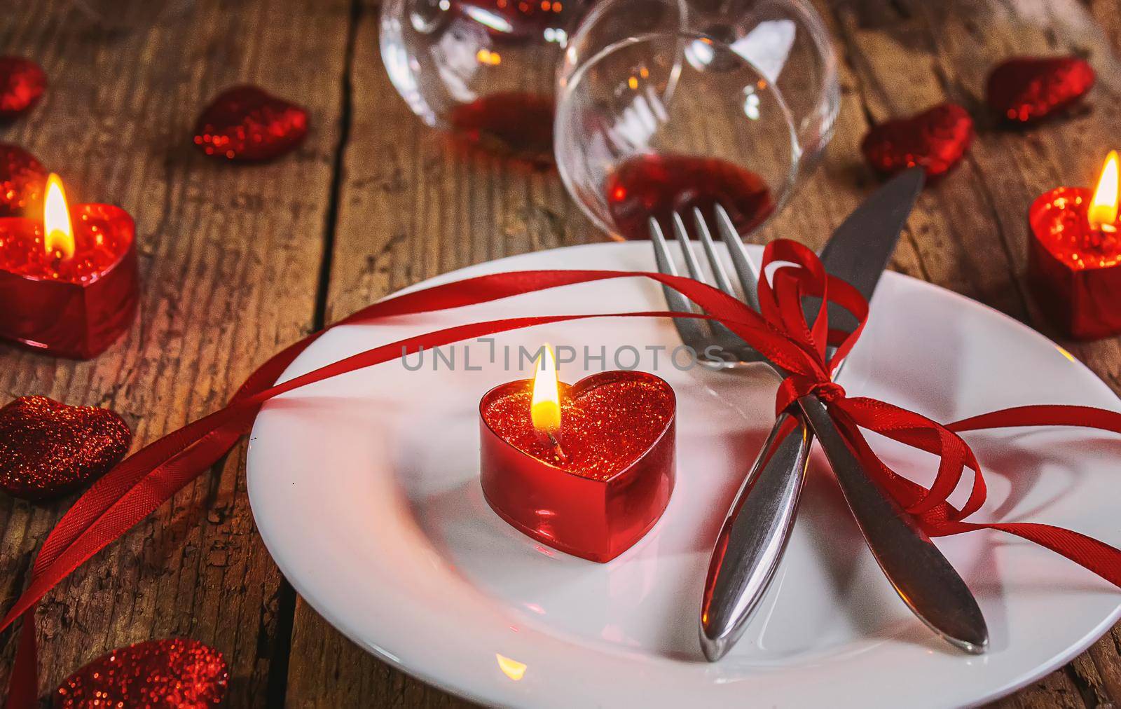 Romantic dinner for the beloved. Selective focus. by mila1784