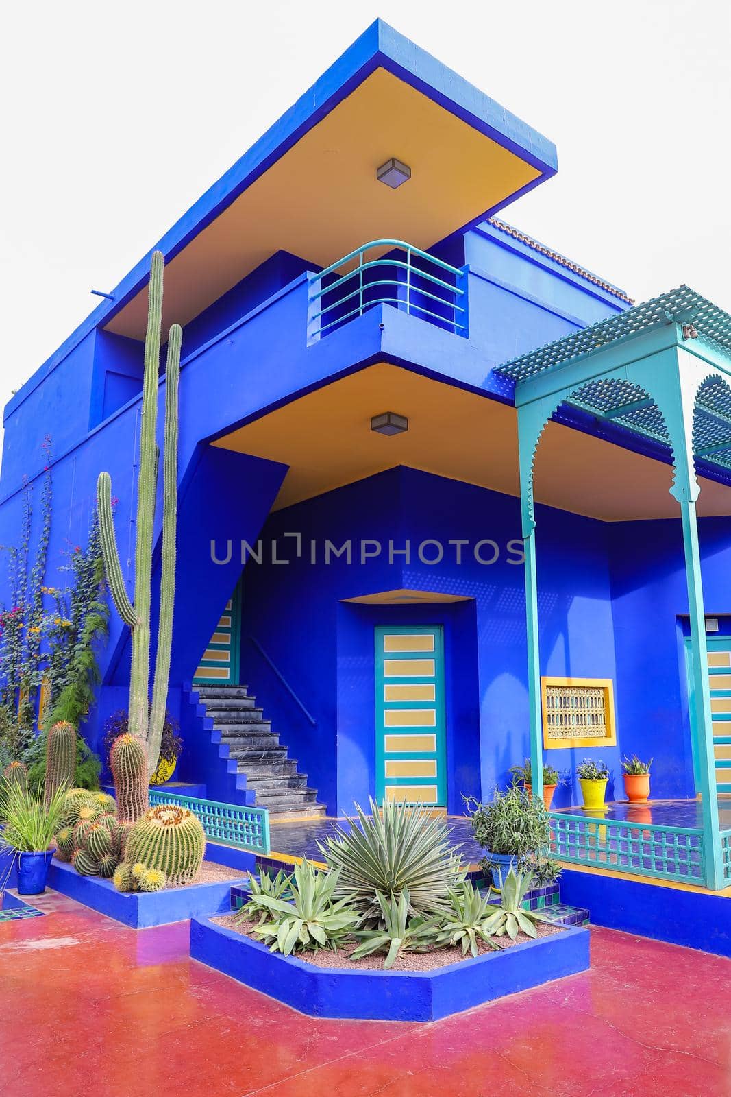 Blue Villa House in Majorelle Garden in Marrakech City, Morocco