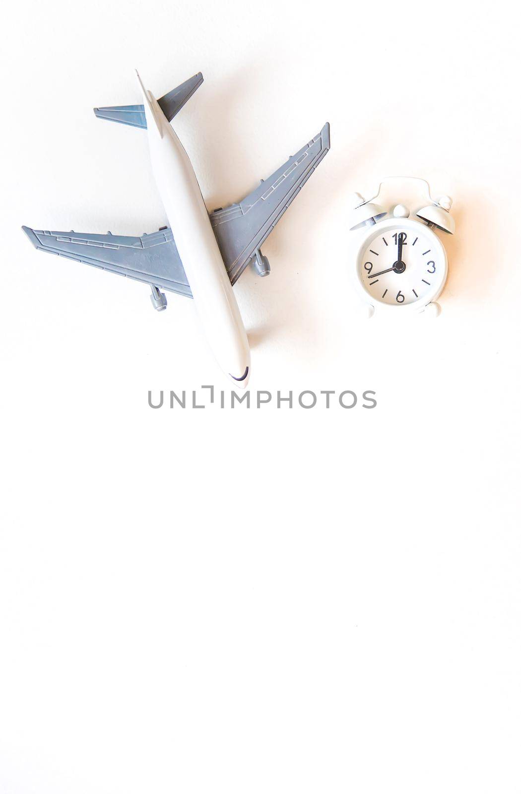 airplane isolate on a white background. Selective focus.