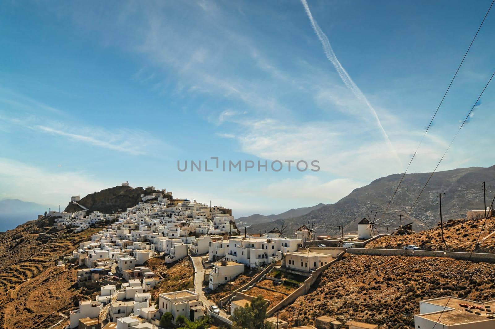 Panoramic view of Chora in Serifos island Greece by feelmytravel