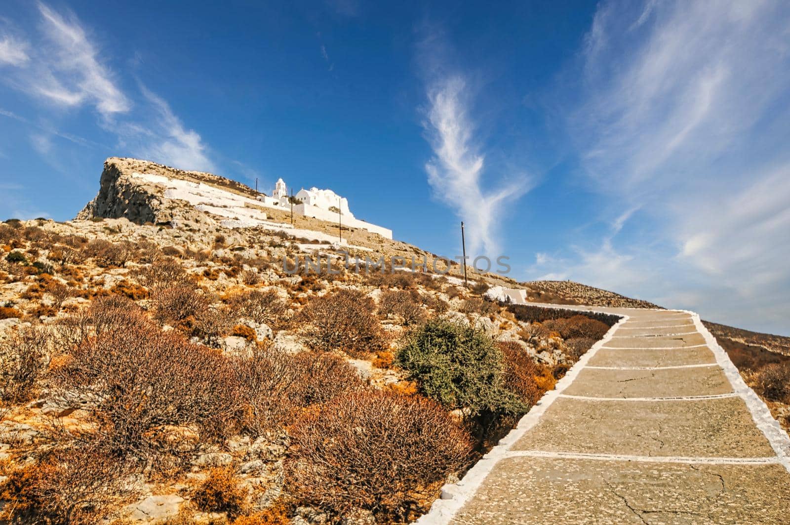 Path to Panagia church in Folegandros island Greece by feelmytravel