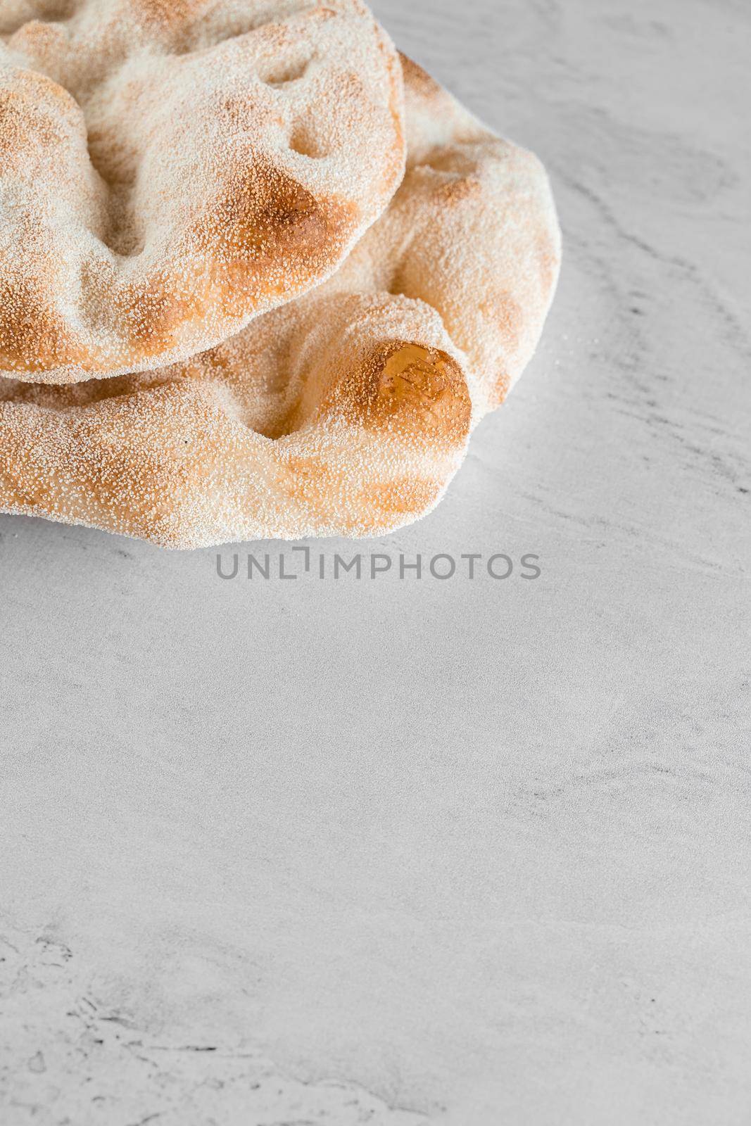 Dough for pinsa romana on light background. Gourmet italian cuisine