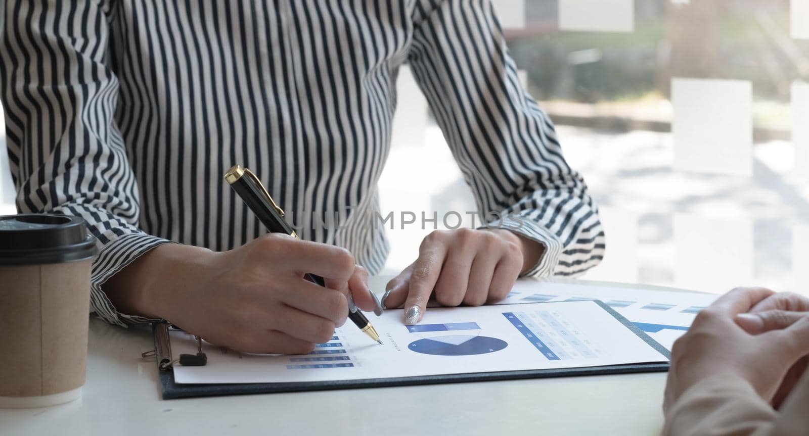 Team of business people working together in the meeting room office, teamwork background charts and graphs banner, double exposure successful teamwork,business planning concept..