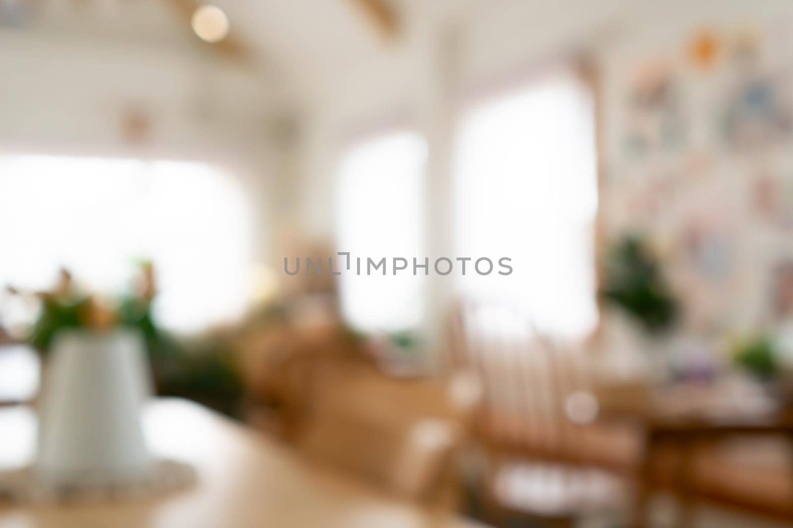 Blur coffee and restutant cafe with customers background. by Suwant