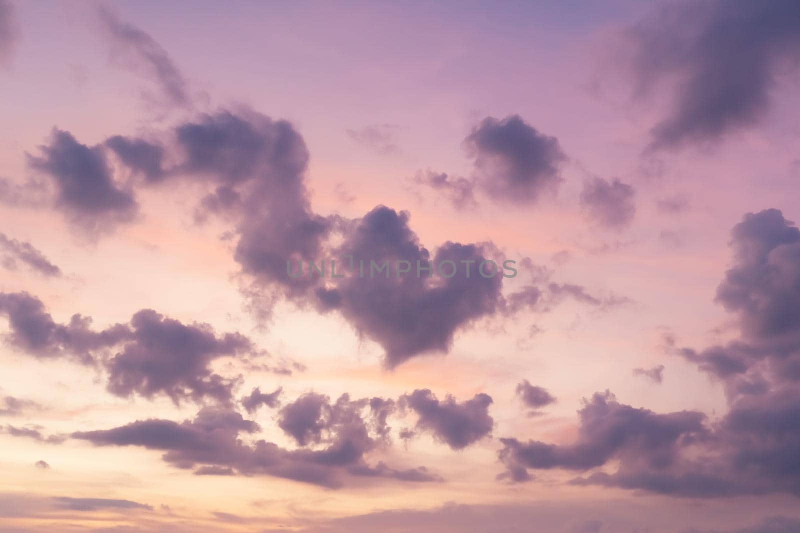 Copy space minimal concept of summer sunsey colorful sky and white cloud abstract blank background.