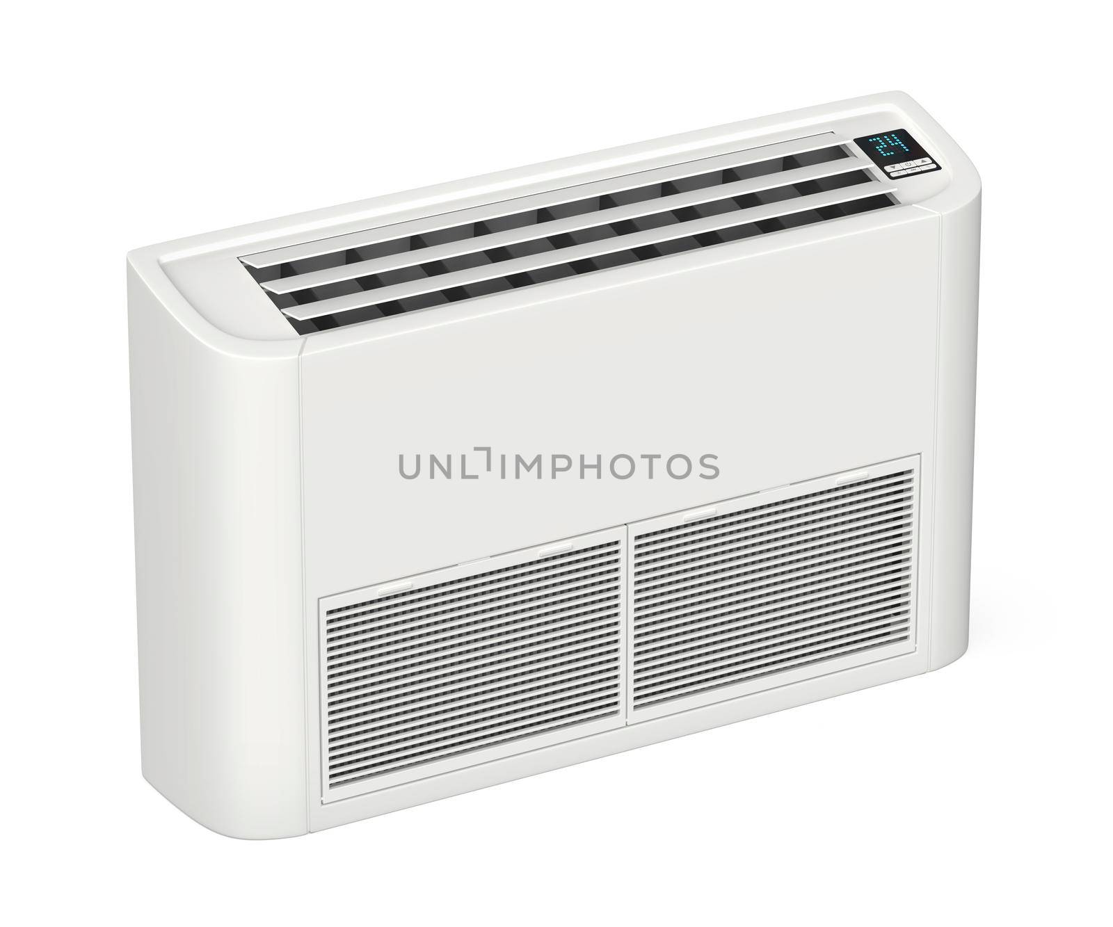 Floor mounted air conditioner on white background
