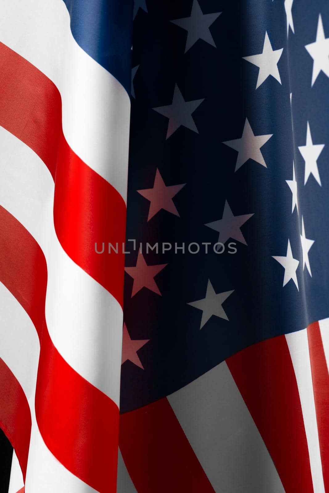 Beautifully waving star and striped American flag by Fabrikasimf