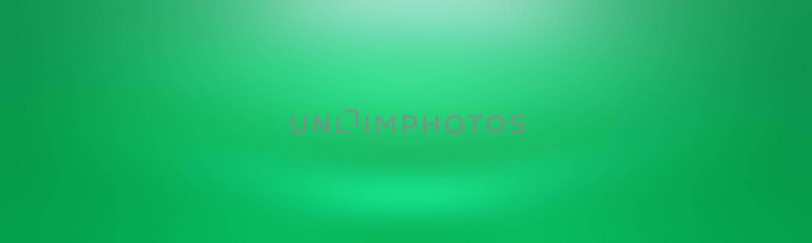 Luxury plain Green gradient abstract studio background empty room with space for your text and picture by Benzoix