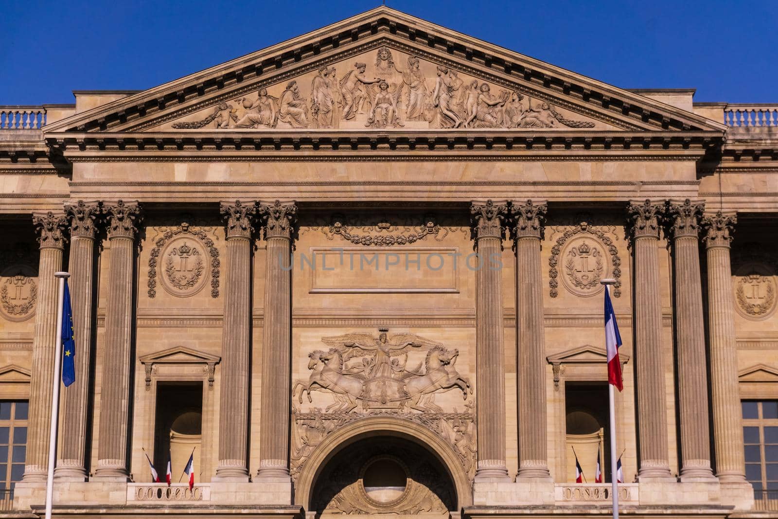 East facade of the Louvre in Paris, France