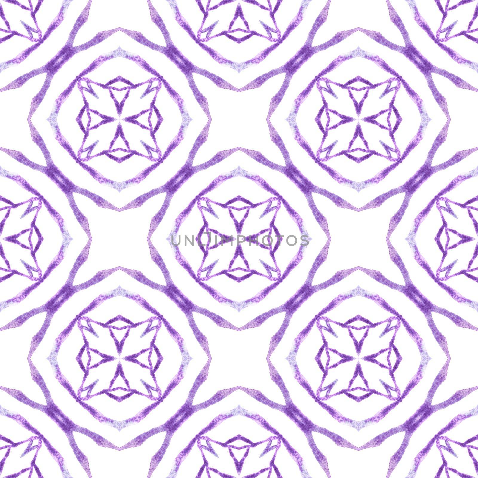 Exotic seamless pattern. Purple ravishing boho by beginagain