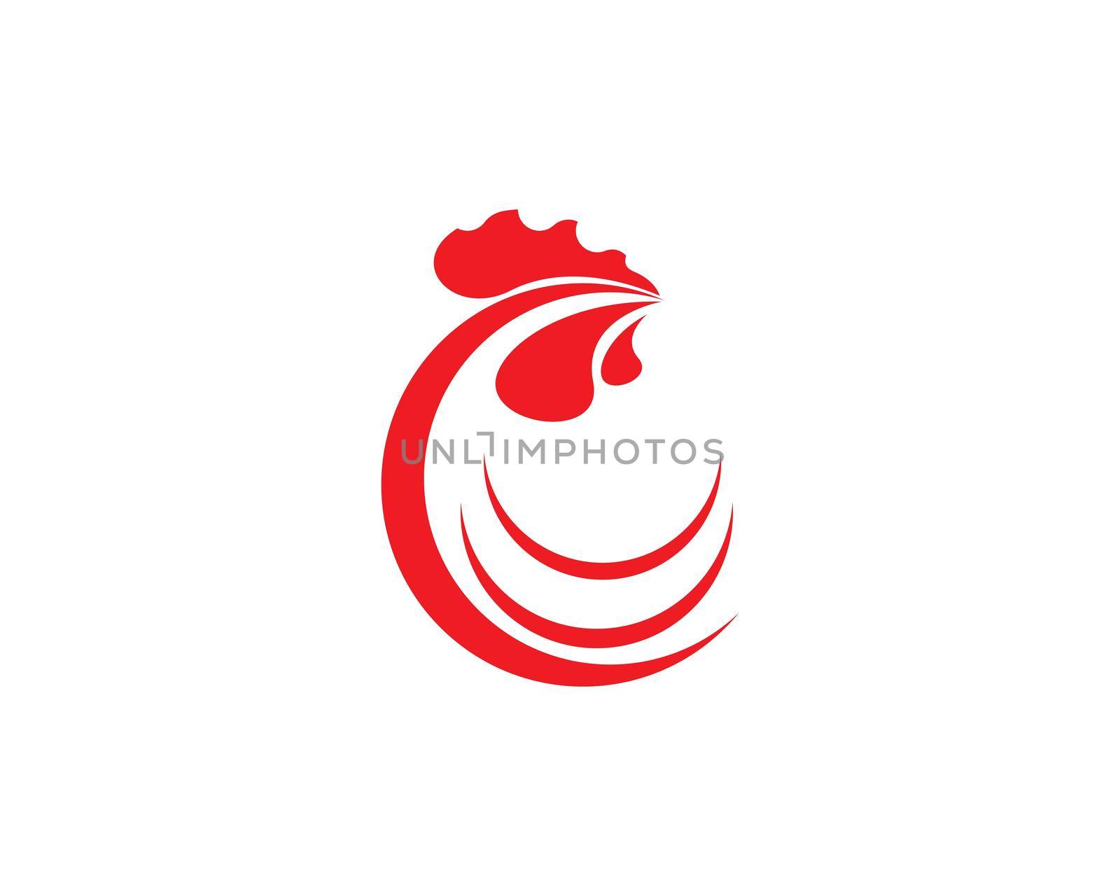 Rooster Logo Template vector illustration