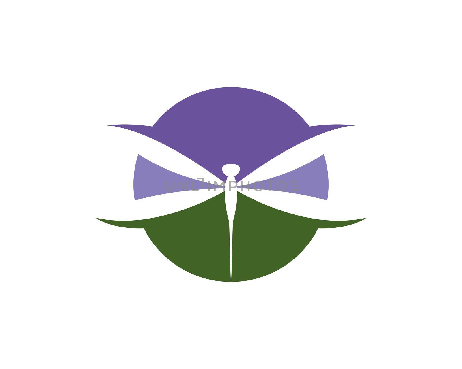 dragon fly logo icon vector
