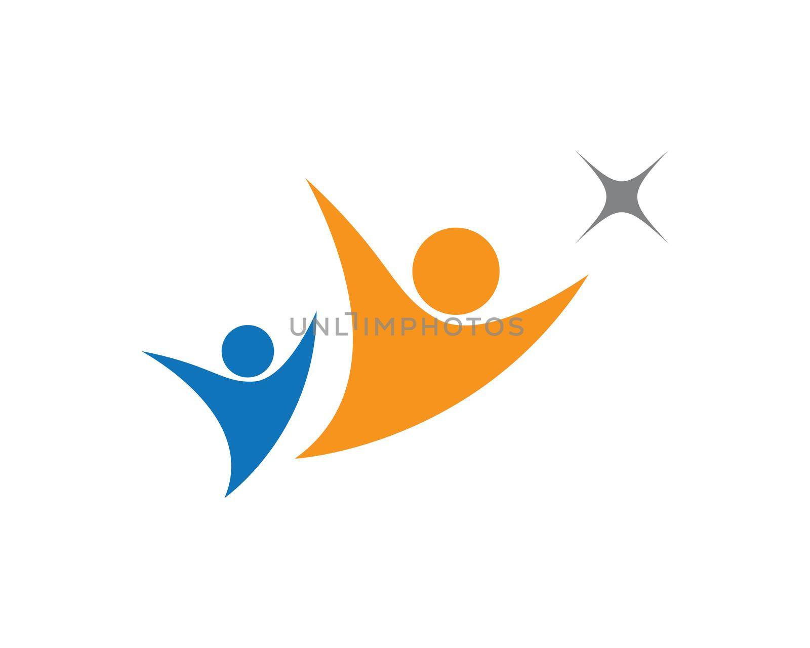 Adoption and community care Logo template vector icon