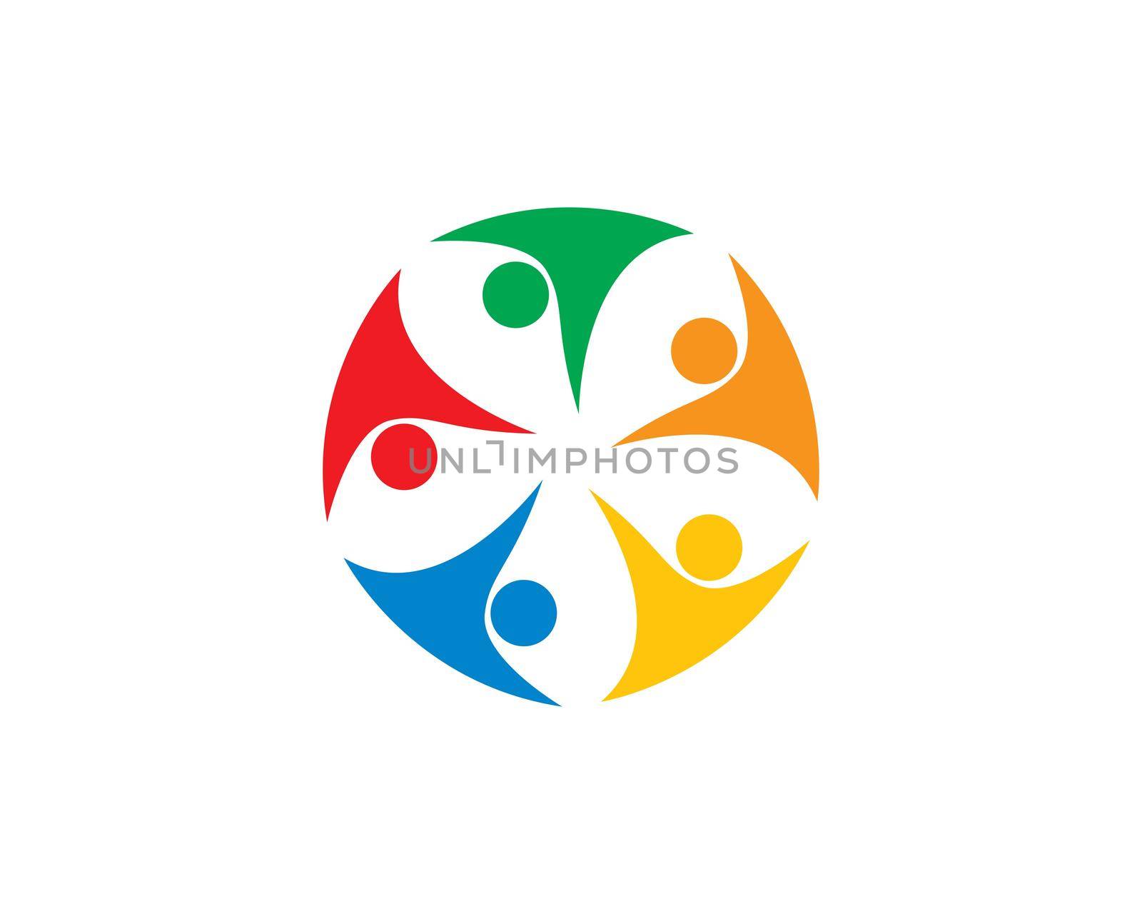 Adoption and community care Logo template vector icon