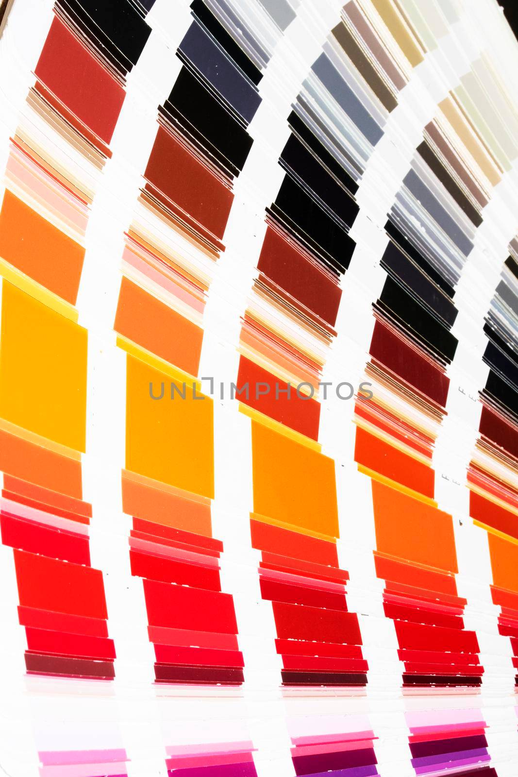 Multicoloured Color Chart Close Up with Different Shades for Background