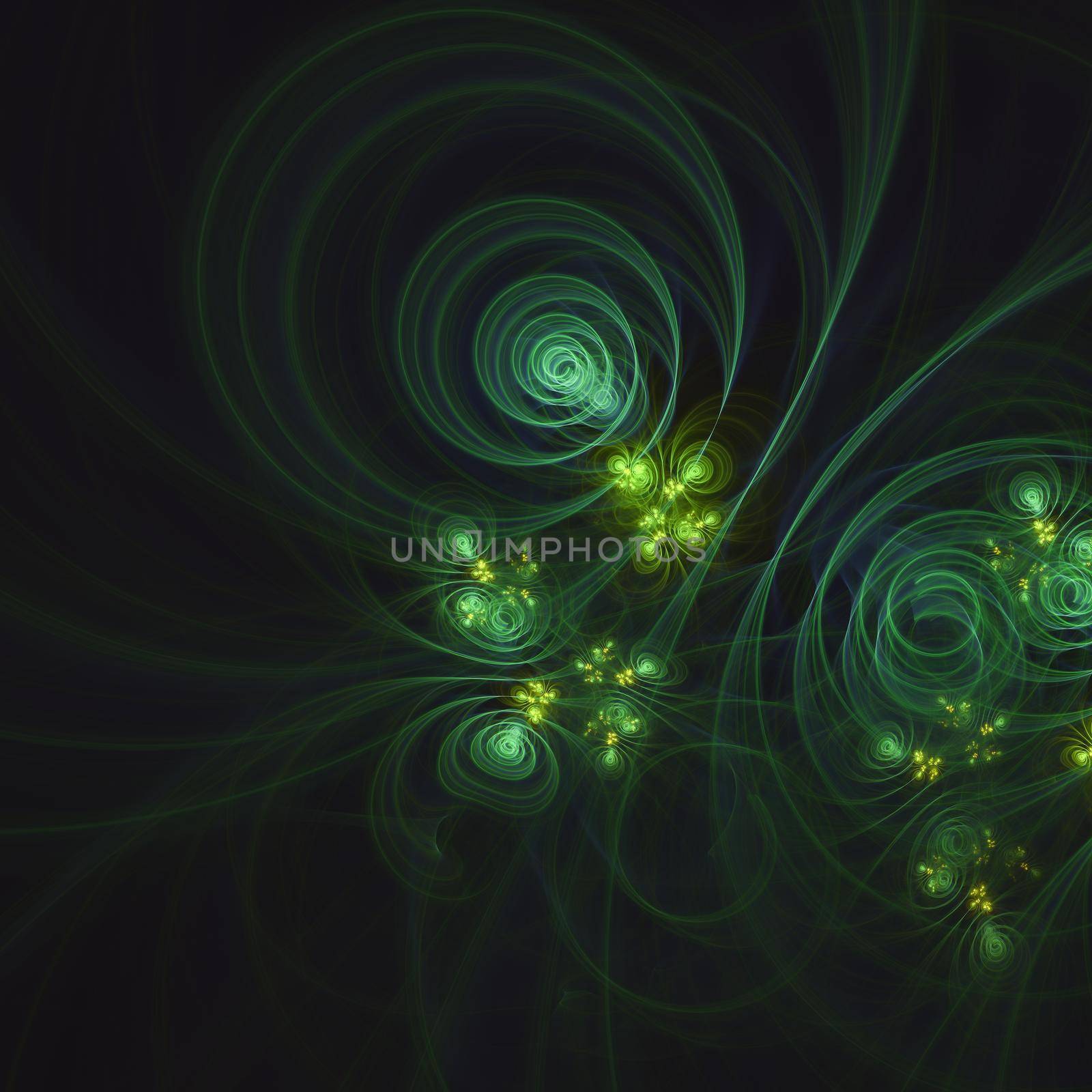 Abstract fractal fantasy background, space techno style illustration by clusterx