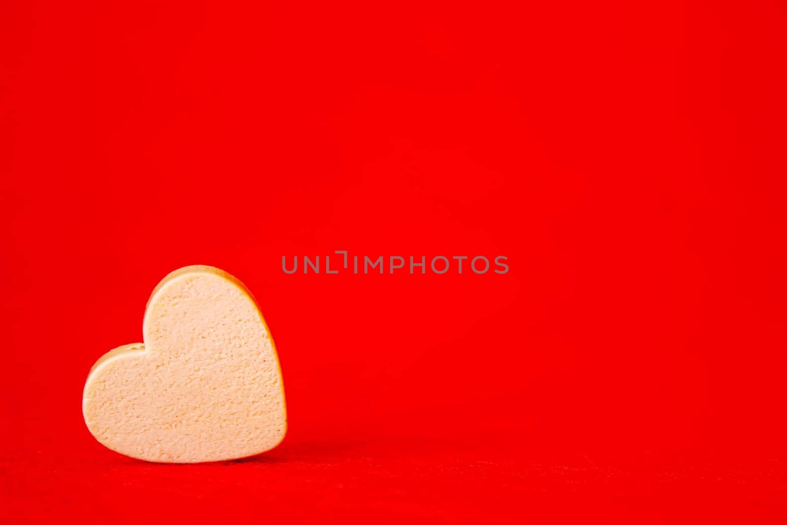 Hearts on a red background. Valentine's Day. Selective focus. Valentine.