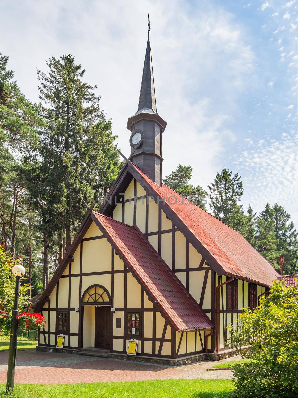 SVETLOGORSK, RUSSIA - July 21, 2019. Organ Hall, former Catholic chapel - Katholische Kapelle Maria - Seestern.