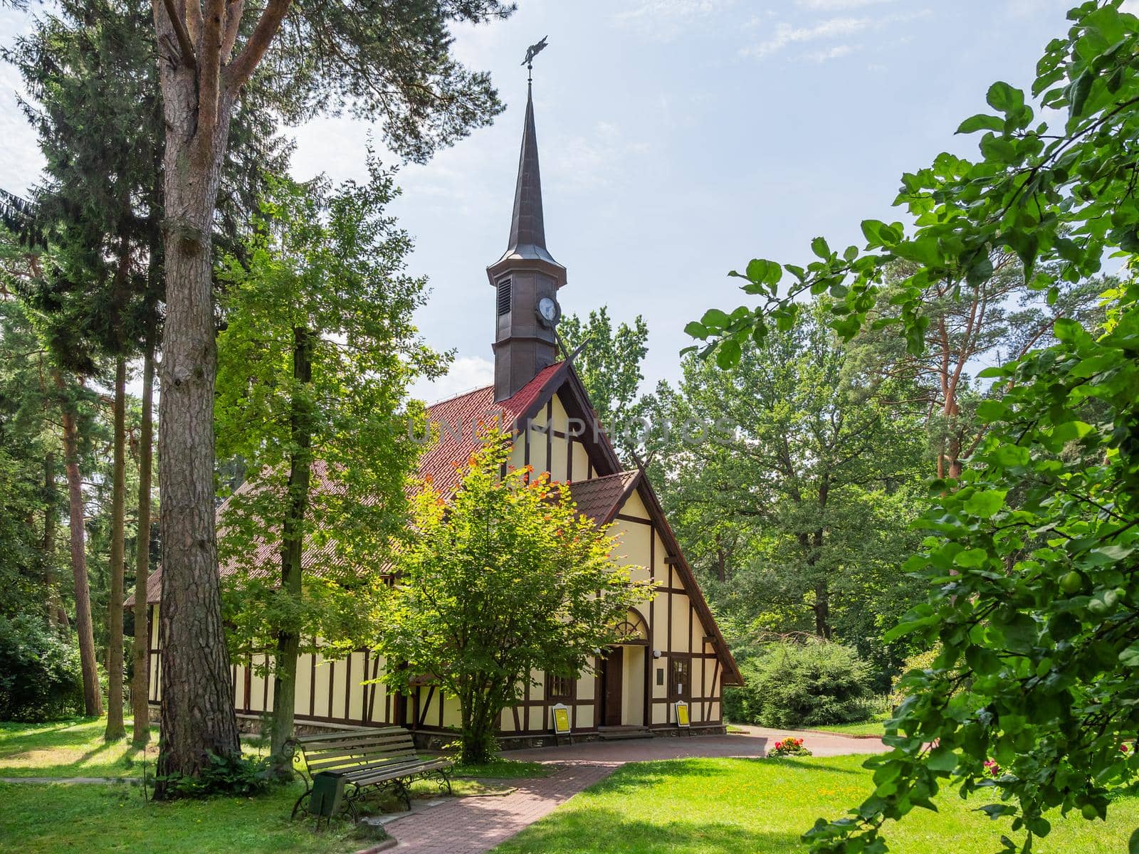 SVETLOGORSK, RUSSIA - July 21, 2019. Organ Hall, former Catholic chapel - Katholische Kapelle Maria - Seestern.