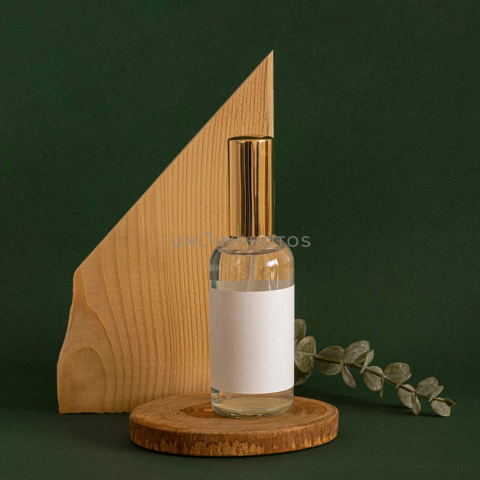 front view skin care product wooden decorative piece by Zahard