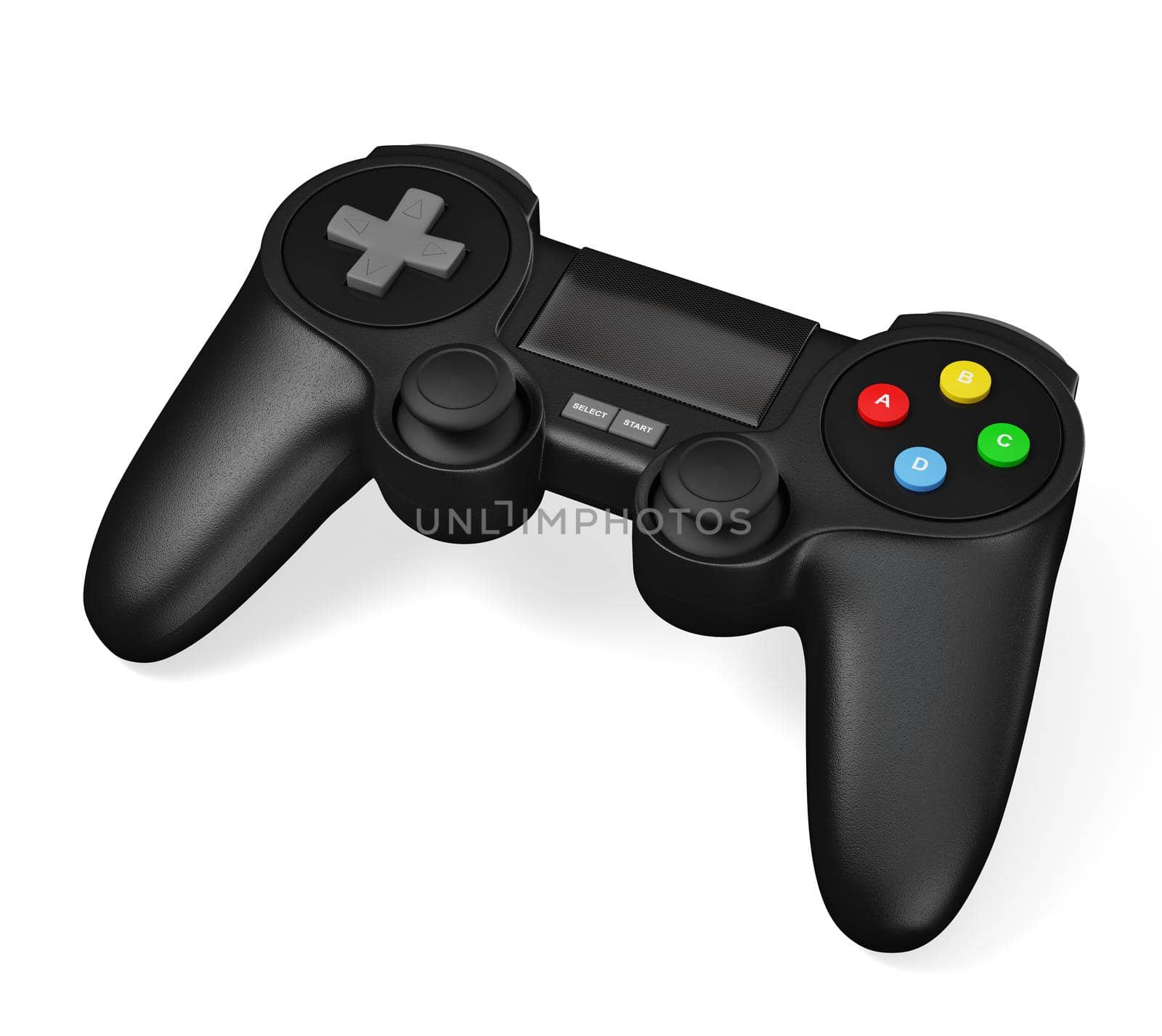 Gamepad joypad for video game console isolated by dimol